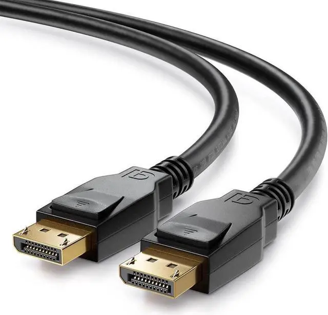 Alt view image 6 of 6 - DisplayPort 1.4 Cable, 32.4Gbps High-Speed, DisplayPort Cable 1.4 Support 8K@60Hz, 4K@144Hz, Dynamic HDR and 3D for Gaming Monitor, PC, Gold-Plated Plugs, 6.6 Feet, Black
