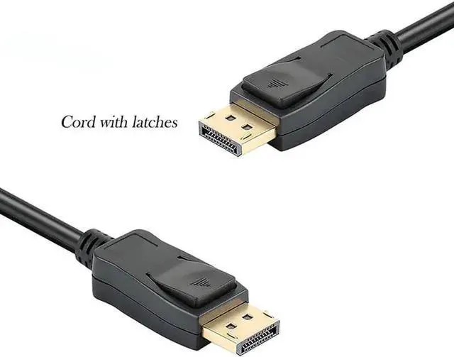 Alt view image 4 of 5 - 3.3FT Black DisplayPort to DisplayPort Male to Male Cable, Gold-Plated DP Cord, Supports 4K 2K@60Hz for Laptop PC Gaming Monitor Projector HDTV