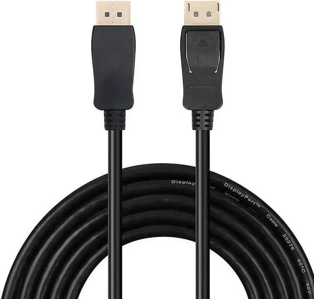 Main image of 3.3FT Black DisplayPort to DisplayPort Male to Male Cable, Gold-Plated DP Cable, Supports 4K/2K@60Hz for Laptop PC Monitor Projector HDTV
