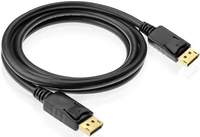 Main image of 6FT Male to Male DisplayPort Cable, Gold-Plated DP to DP Cord Supports 4K@60Hz, 2K@144Hz HDR FreeSync G-Sync, Compatible with HP Laptops, Desktops, Monitors