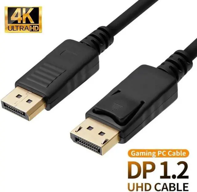 Alt view image 5 of 5 - 6FT Male to Male DisplayPort Cable, Gold-Plated DP to DP Cord Supports 4K@60Hz, 2K@144Hz HDR FreeSync G-Sync, Compatible with HP Laptops, Desktops, Monitors