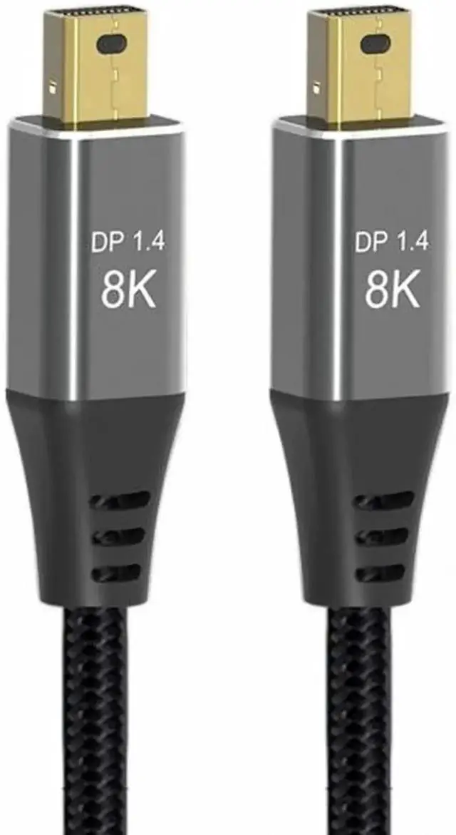 Alt view image 6 of 6 - 2M Mini DisplayPort 1.4 Cable, Mini DP to Mini DP Cord Supports 8K@60Hz(7680×4320), 4K@144Hz HDR G-Sync FreeSync for Laptop PC 8K TV Graphics Monitor