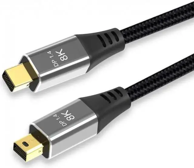 Alt view image 3 of 6 - 2M Mini DisplayPort 1.4 Cable, Mini DP to Mini DP Cord Supports 8K@60Hz(7680×4320), 4K@144Hz HDR G-Sync FreeSync for Laptop PC 8K TV Graphics Monitor