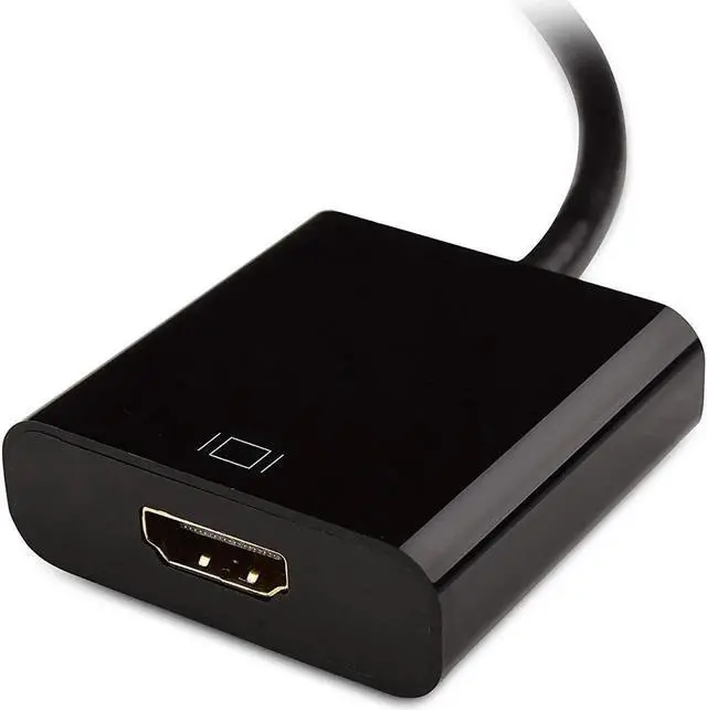 Alt view image 6 of 7 - Black DP Male to HDMI Female Adapter, DisplayPort to HDMI Audio Video Converter for DP Laptops Desktops to HDMI Monitors HDTV Projectors