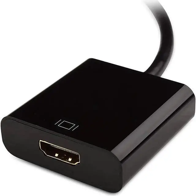 Alt view image 3 of 7 - Black Unidirectional DP Male to HDMI Female Adapter, DisplayPort to HDMI Converter for DP Laptops Desktops GPUs Connect to HDMI Monitor TV Projector