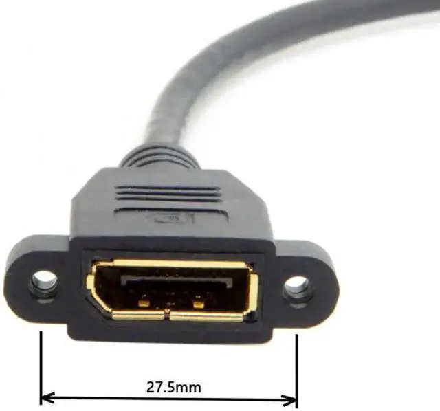 Alt view image 5 of 5 - 90 Degree Straight Down Angled DisplayPort Extension Cable, DP Male to Female L-Shape Elbow DP Extender Cord for Wall Mount Monitor GPU Laptop PC Tight Space