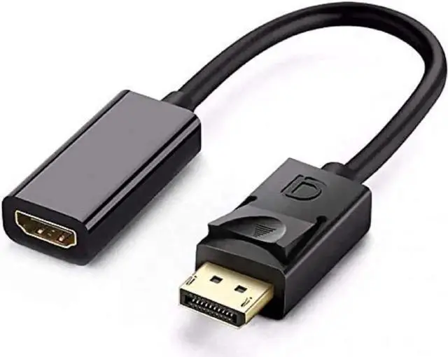 Main image of Unidirectional DP Male to HDMI Female Adapter, DisplayPort to HDMI Converter Supports 1080P@60Hz 3D Video Audio for DP Laptops Desktops GPUs to HDMI Monitor TV Projector