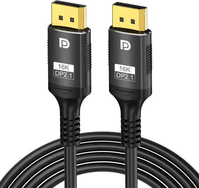 Main image of 3FT VESA Certified DP 2.1 Cable, 80Gbps UHBR20 DisplayPort Male to Male Cord Supports 16K@30Hz 8K@120Hz/60Hz 4K@240Hz HDR HDCP DSC 1.2a G-Sync FreeSync for Gaming Monitor GPU PC Laptop