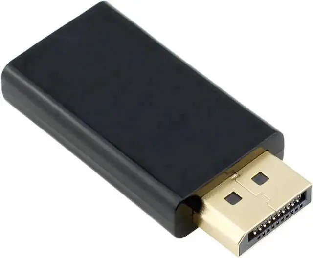 Alt view image 3 of 3 - Gold Plated Passive DisplayPort to HDMI Adapter, Compact DP Male to HDMI Female Converter, 1080P Full HD Video Dongle Compatible with Dell HP Lenovo ASUS Acer MSI Laptops Desktops Monitors HDTV Projec