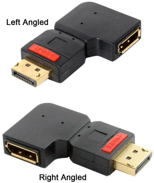 Alt view image 5 of 5 - 90 Degree Right Angled DisplayPort Male to Female Extension Adapter, Standard DP Cable Extender, Supports 4K High Resolution for Monitors & Graphics Cards