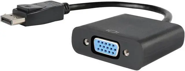 Alt view image 2 of 4 - Active DisplayPort to VGA Adapter, DP Male to VGA Female 1080P Video Converter, 24K Gold-Plated Supports 1920x1200, Black for Laptop PC Monitor Projector HDTV