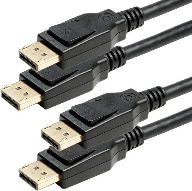 Main image of 2-Pack 6FT Gold DP 1.4 DisplayPort to DisplayPort Cable, Supports 8K@60Hz, 4K@120Hz, 1440P@144Hz, 1080P@240Hz HDR, Male to Male DP Cord for Gaming Monitor PC Laptop HDTV