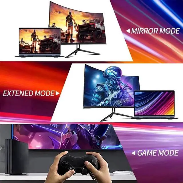 Alt view image 4 of 7 - 3.3FT/1M Nylon Braided DP to HDMI Cable, Uni-Directional Gold-Plated DisplayPort Male to HDMI Male Cord Supports 4K UHD Compatible Monitor Projector Desktop AMD HP Laptop Graphics Card