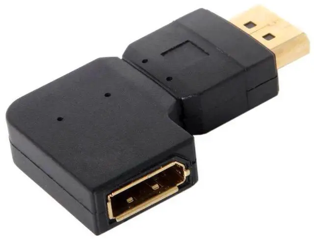 Alt view image 5 of 7 - 90 Degree Left Angled DisplayPort Male to Female Extension Adapter, Standard DP Elbow Extender Connector for Tight Space Monitor PC Laptop Gaming Setup