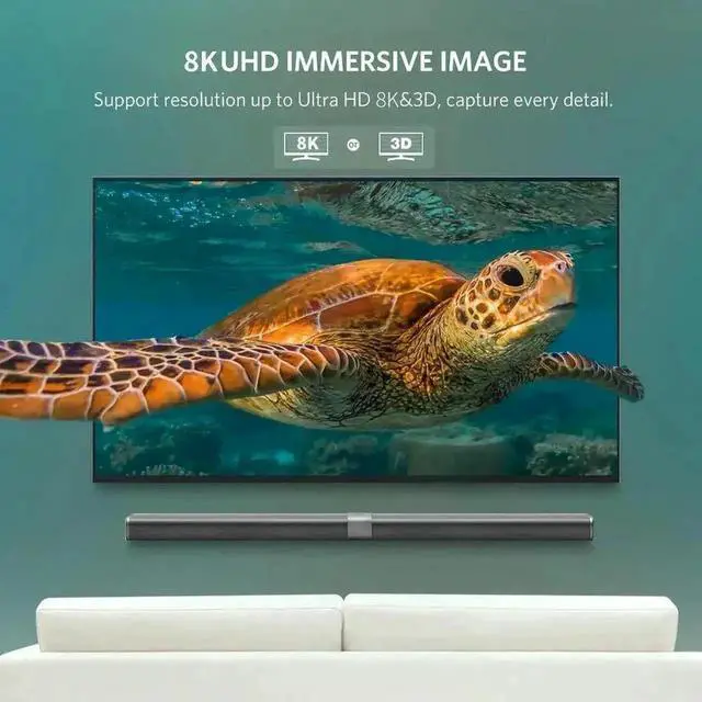 Alt view image 3 of 7 - 100FT DP 1.4 Optical Fiber Cable, 32.4Gbps DisplayPort 1.4 Cord, 8K@60Hz 4K@144Hz HDR HDCP 2.2, Compatible with NVIDIA RTX 3070 3080, ASUS Dell LG Samsung Alienware Monitor, HDTV, Projector, Gaming PC