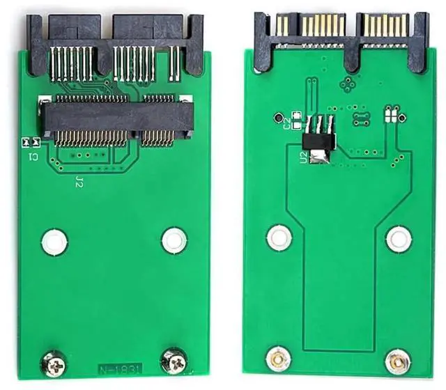 Alt view image 7 of 7 - Micro SATA 16 Pin to mSATA PCB Converter Adapter Board for 50mm mSATA SSD, Micro SATA to USB 3.0 Data Cable Included