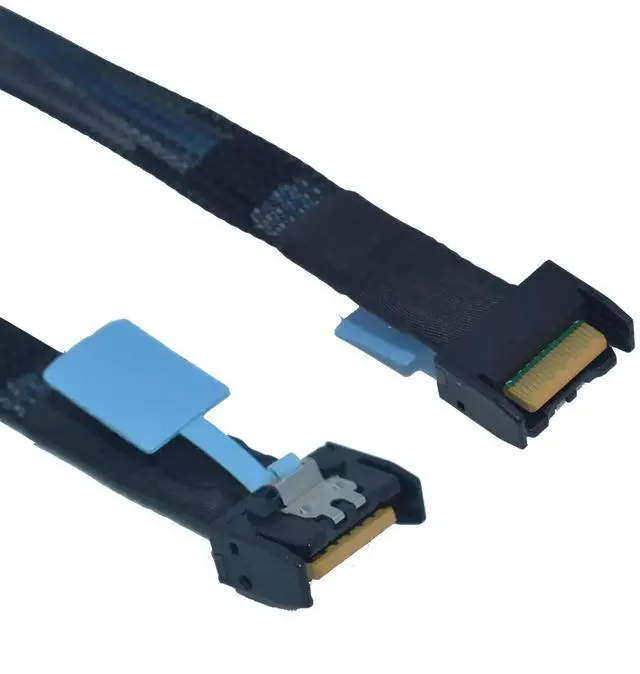 Alt view image 4 of 5 - PCIe 5.0 MCIO x4 to EDSFF 1C Cable with 15P SATA Power, 1.6ft/50cm High-Speed Interconnect Cable Compatible with E1.S E1.L E3.S E3.L EDSFF SSD for Data Center Servers
