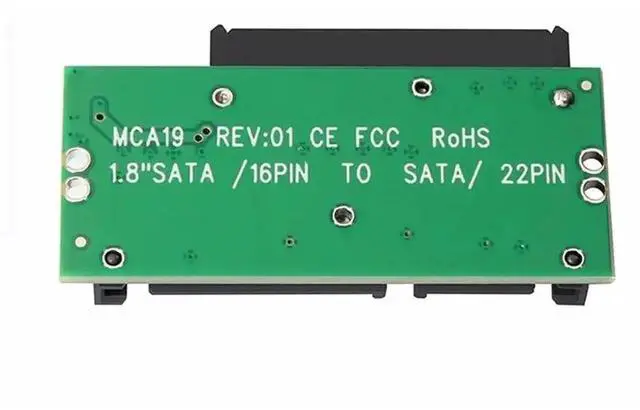 Alt view image 3 of 6 - 1.8 Inch Micro SATA 16Pin to 22Pin SATA Converter Card, Mini Micro SATA to Standard SATA Adapter for 1.8" Micro SATA SSD Storage Expansion