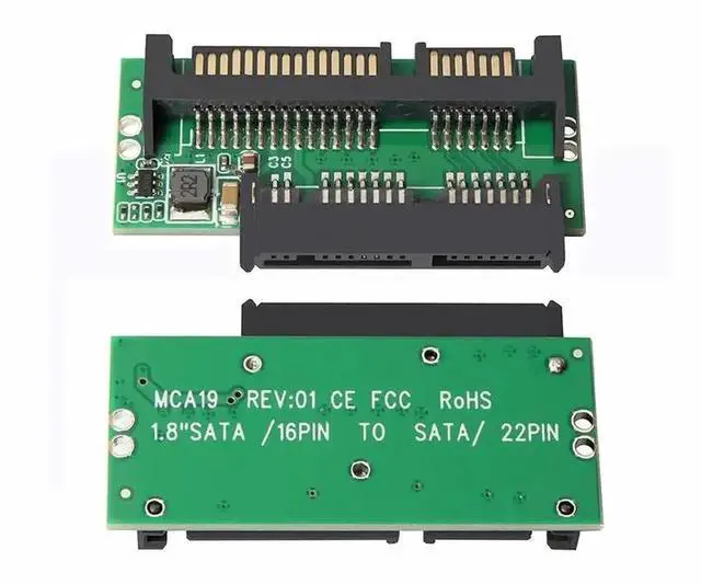 Alt view image 2 of 6 - 1.8 Inch Micro SATA 16Pin to 22Pin SATA Converter Card, Mini Micro SATA to Standard SATA Adapter for 1.8" Micro SATA SSD Storage Expansion