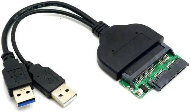 Alt view image 2 of 3 - 1 Set USB 3.0 to 22Pin SATA + SATA to Micro SATA Adapter Kit, for 1.8" Micro SATA & 2.5" SATA Hard Drives, Extra USB Power Cable Included