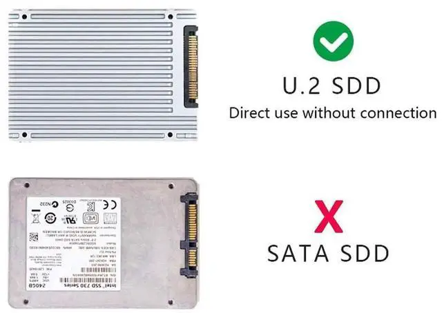 Alt view image 2 of 7 - PCIe 3.0 x4 to SFF-8654 Slimline SAS Adapter Kit, SFF-8654 to SFF-8639 U.2 NVMe PCIe SSD Expansion Card for Desktop & Server Motherboards, Supports Intel 750 P3600 P3700 U.2 Drives