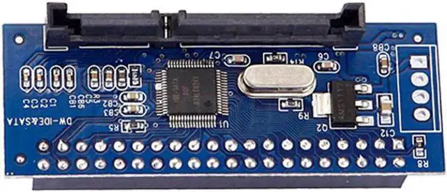 Alt view image 3 of 5 - 40Pin 3.5" IDE Male to 22Pin SATA Adapter Card, PATA IDE to SATA Converter for 2.5"/3.5" SATA HDD SSD, Equipped with Molex 4Pin to Floppy Power Cable