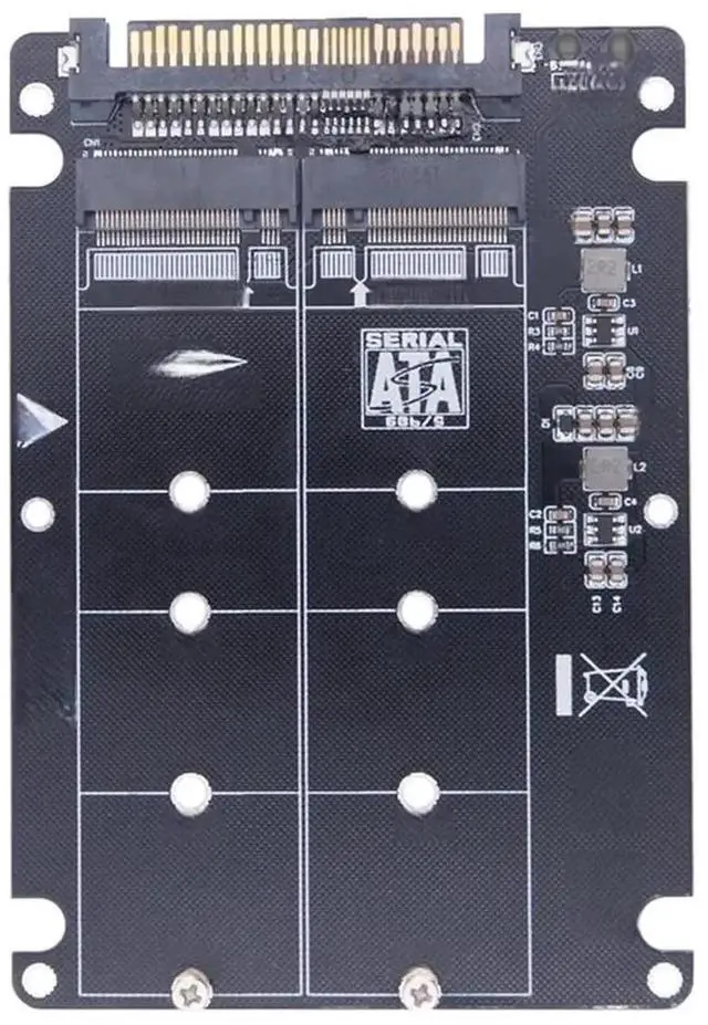 Main image of 2 in 1 M.2 to U.2 Adapter, M.2 NVMe M-Key & SATA B-Key NGFF SSD to PCIe U.2 SFF-8639 Converter Card, High Speed PCIe4.0 x4 Adapter for Desktop PC Workstation Server