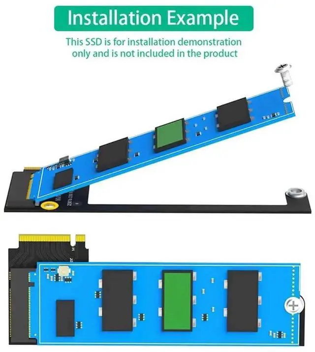 Alt view image 2 of 4 - 2230 to 2280 NVMe M-Key SSD Expansion Adapter Board for ROG Ally Handheld Console, PCIe 4.0 M.2 NGFF 90-Degree Converter, Black PCB Full Set 1 Pack