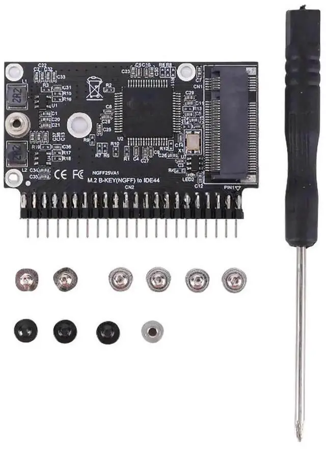 Main image of Driver-Free M.2 NGFF SATA SSD to 2.5 Inch IDE 44Pin Converter Adapter, B/B+M Key M.2 SATA to PATA IDE Hard Drive Card for Old Laptops & Industrial Equipment
