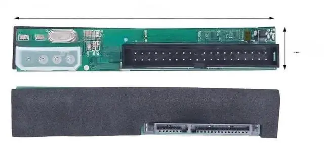 Alt view image 2 of 3 - 2.5" SATA Female to 3.5" 40Pin IDE Male Adapter Converter, 1.5Gbps SATA to PATA Bridge Card, Compatible with ATA100/ATA133 3.5 IDE HDD, CD & DVD Optical Drives for Desktop Retrofit