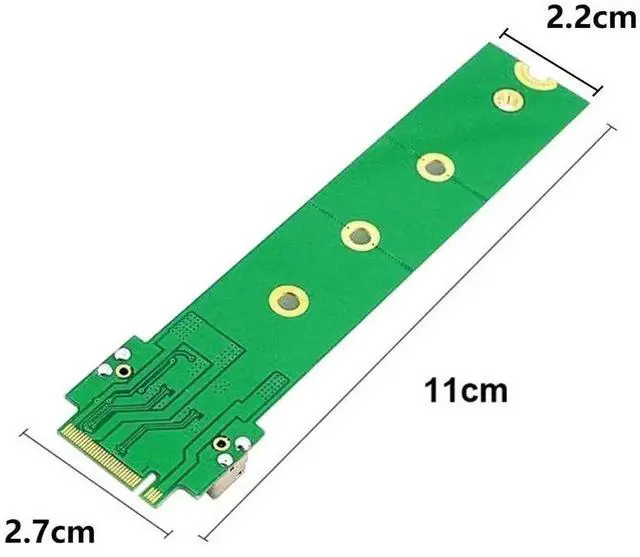 Alt view image 3 of 7 - 12+16 Pin Apple Mac SSD to M.2 NVMe NGFF M-Key Adapter Card, Convert Original 2013-2015 MacBook A1493 A1502 A1465 A1466 Proprietary SSD to Desktop Motherboard M.2 NVMe Slot for Data Recovery & Storage