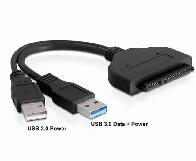 Alt view image 4 of 7 - 1.8" Micro SATA 16Pin to 2.5" Standard SATA 22Pin PCB Adapter Converter with Extra USB Power Cable, Compatible with Micro SATA SSD & HDD