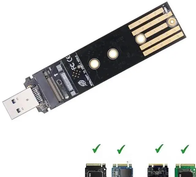 Main image of RTL9210B Dual Protocol M.2 to USB 3.0 Adapter Board, Support NVMe PCIe & NGFF SATA M.2 SSD, Compatible with 2230 2242 2260 2280 M-Key/B+M Key Solid State Drives