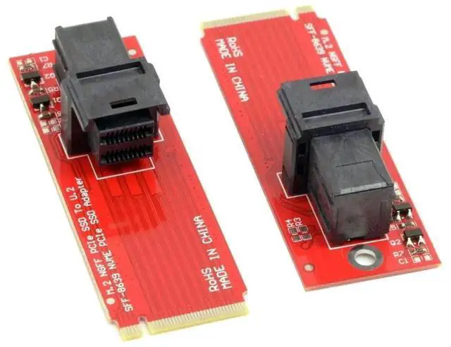 Alt view image 7 of 7 - SFF-8643 to U.2 SFF-8639 NGFF PCBA Adapter Kit, M.2 NVMe PCIe SSD Mini SAS HD Converter Board for Server Workstation Storage Expansion