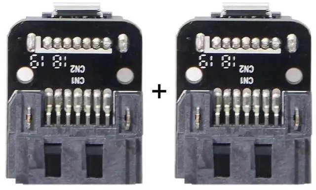 Alt view image 2 of 7 - 90 Degree SATA 7Pin Female to Male Right Angle Adapter, 6Gbps SATA Data Connector Converter for Desktop Motherboard, SSD & HDD Storage Devices
