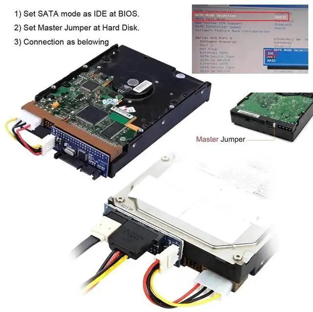 Alt view image 5 of 7 - 3.5 Inch IDE/PATA 40Pin HDD to SATA Adapter Converter, Convert Desktop IDE Hard Drive to Standard SATA Interface for Motherboard