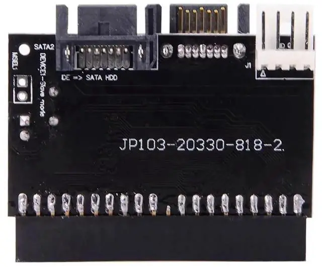 Alt view image 4 of 7 - IDE PATA 100/133 to Dual 7Pin SATA Bidirectional Adapter Converter Card, Reversible Interface Board for HDD Storage Upgrade