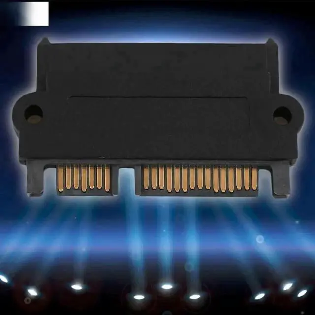Alt view image 3 of 3 - 180 Degree Straight SFF-8482 SAS to SATA Adapter Converter, SAS to SATA3.0 6Gbps Riser Card for PC Storage Connection