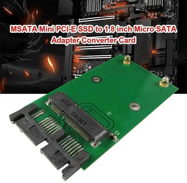 Alt view image 3 of 4 - mSATA Mini PCI-E SSD to 1.8 Inch Micro SATA Adapter Converter Card, mSATA to Micro SATA Riser Board for Storage Hardware Upgrade