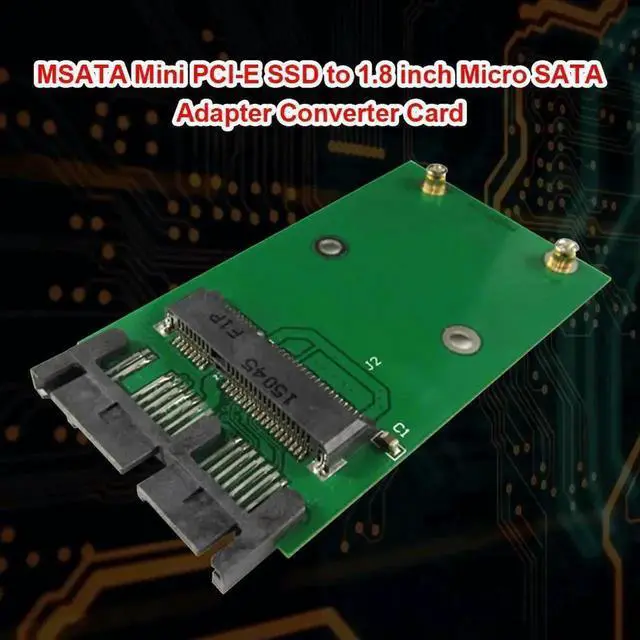 Alt view image 4 of 4 - mSATA Mini PCI-E SSD to 1.8 Inch Micro SATA Adapter Converter Card, mSATA to Micro SATA Riser Board for Storage Hardware Upgrade