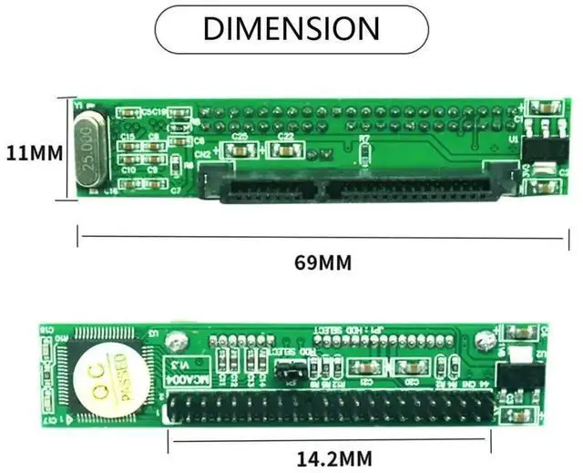 Alt view image 2 of 7 - 2.5 Inch SATA SSD/HDD to IDE PATA 44Pin Converter Adapter, SATA to 44Pin Notebook PATA Riser Card for Legacy Laptop Mainboard Storage Upgrade