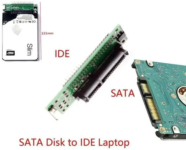 Alt view image 3 of 7 - 2.5 Inch SATA SSD/HDD to IDE PATA 44Pin Converter Adapter, SATA to 44Pin Notebook PATA Riser Card for Legacy Laptop Mainboard Storage Upgrade