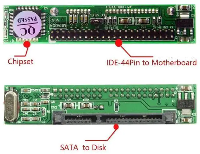 Alt view image 7 of 7 - 2.5 Inch SATA SSD/HDD to IDE PATA 44Pin Converter Adapter, SATA to 44Pin Notebook PATA Riser Card for Legacy Laptop Mainboard Storage Upgrade