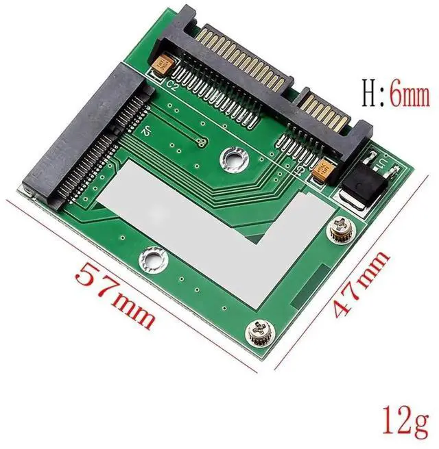 Alt view image 7 of 7 - Mini PCI-E mSATA SSD to 2.5 Inch SATA 3.0 6Gbps Adapter Converter Board, Mini PCIe to SATA III Module Card for Desktop PC Storage Upgrade