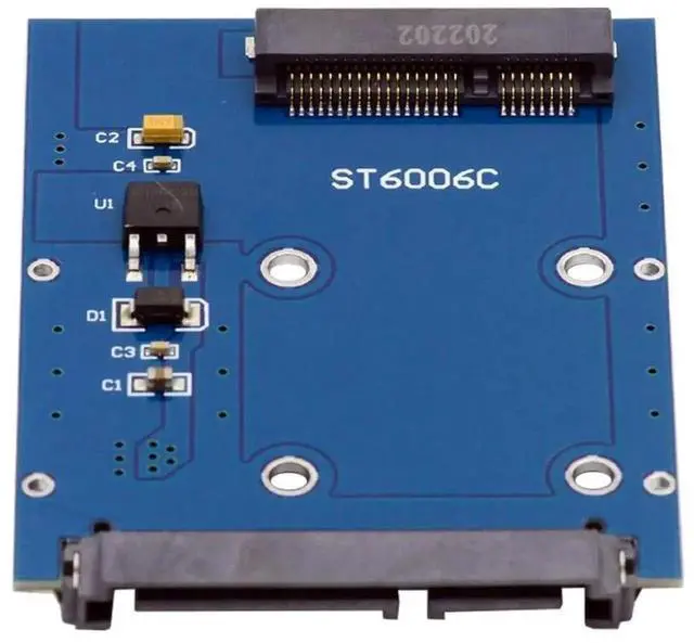 Alt view image 6 of 7 - Mini PCI-E mSATA SSD to SATA 3.0 22Pin 2.5 Inch HDD PCBA Adapter Converter Card for Laptop & Desktop Storage Upgrade