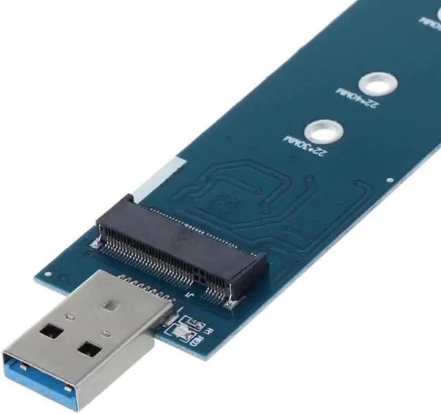 Alt view image 4 of 5 - USB 3.0 to M.2 NGFF B Key SSD Adapter, Portable 2280 M2 SSD Reader Converter for External Storage, Support B Key SATA M.2 Solid State Drives
