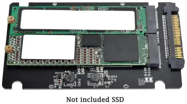 Alt view image 4 of 7 - SFF-8639 U.2 NVMe to Combo NGFF M.2 M-Key SSD Adapter, Dual-Slot PCIe NVMe + SATA M.2 Converter for Motherboard Storage Upgrade, Compatible with Intel 750, P3600, P3700 U.2 Enterprise SSD