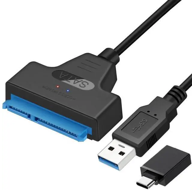 Main image of Black SATA to USB 3.0 Adapter Cable with UASP Protocol, Portable External Hard Drive Converter for 2.5 Inch SATA HDD & SSD Fast Data Transfer