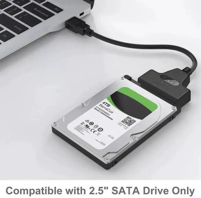 Alt view image 4 of 7 - Black SATA to USB 3.0 Adapter Cable with UASP Protocol, Portable External Hard Drive Converter for 2.5 Inch SATA HDD & SSD Fast Data Transfer