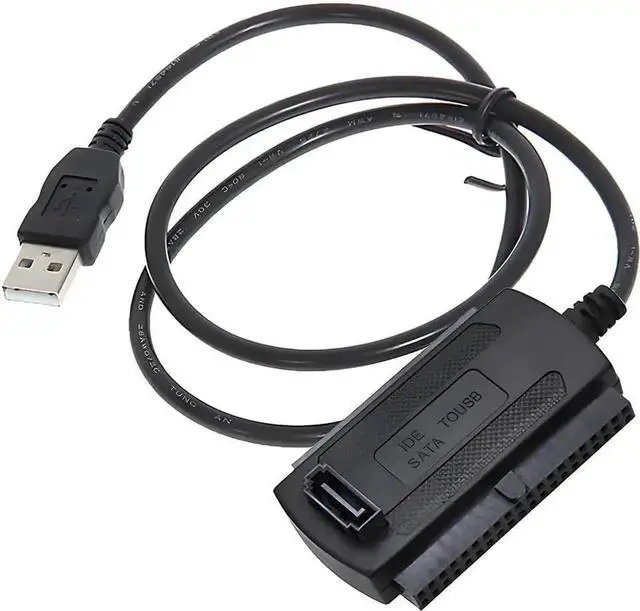 Alt view image 4 of 7 - Shuole 3XY USB 2.0 to IDE SATA Hard Drive Reader Adapter, 480Mbps Serial Parallel Converter with Power Supply, Compatible with 2.5/3.5 Inch IDE SATA HDD SSD & 5.25" Optical Drives